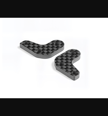 Xray - Xray Spare Parts STEERING BLOCK CARBON EXTENSIONS - 1 DOT (L+R) - XR332293