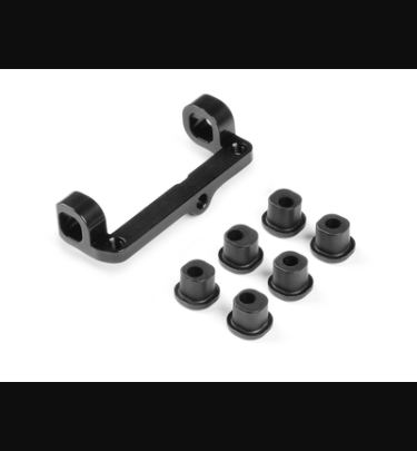 Xray - Xray Spare Parts ALU UPPER ARM HOLDER - RIGHT - BLACK - SWISS 7075 T6 - SET - XR332733