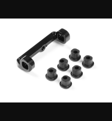 Xray - Xray Spare Parts ALU UPPER ARM HOLDER - LEFT - BLACK - SWISS 7075 T6 - SET - XR332743