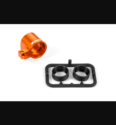 Xray - Xray Spare Parts ALU FRONT MIDDLE SHAFT HOLDER - ORANGE - SET - XR335723-O