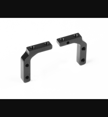 Xray - Xray Spare Parts ALU STEERING SERVO MOUNT - BLACK - SWISS 7075 T6 (2) - XR336131