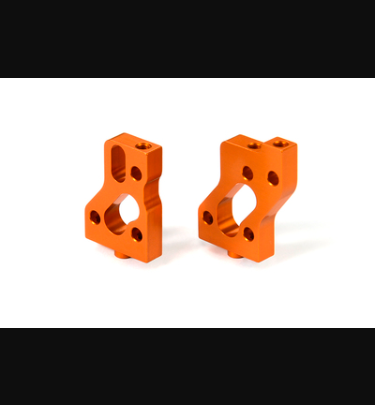 Xray - Xray Spare Parts ALU RADIO PLATE MOUNTS (L+R) - SWISS 7075 T6 - ORANGE - XR336232-O