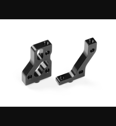 Xray - Xray Spare Parts ALU RADIO PLATE MOUNTS - BLACK - SWISS 7075 T6 (L+R) - XR336234