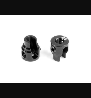 Xray - Xray Spare Parts ALU CUTTED ANTI-ROLL BAR COLLAR o2.8 - BLACK - V4 (2) - XR343485-K