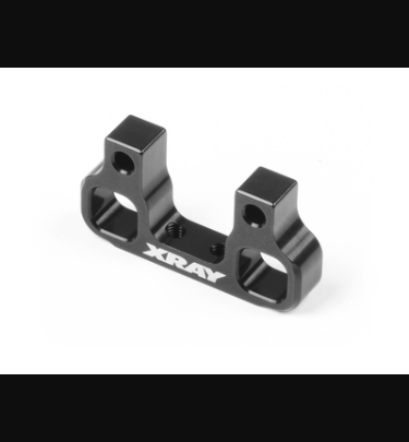 Xray - Xray Spare Parts ALU REAR LOWER SUSPENSION HOLDER - REAR - RR - BLACK - 7075 T6 ( -1mm ) - XR343724