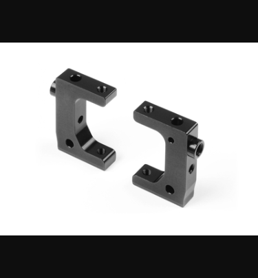 Xray - Xray Spare Parts ALU RADIO PLATE MOUNT - BLACK - SWISS 7075 T6 (2) - XR346234