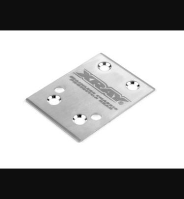 Xray - Xray Spare Parts XB8/XB8E STAINLESS STEEL CHASSIS PROTECTOR - REAR - XR351236