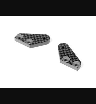Xray - Xray Spare Parts XB8 CARBON STEERING PLATE - 1 DOT (L+R) - XR352366