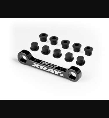 Xray - Xray Spare Parts GT ALU REAR LOWER SUSP. HOLDER - FLAT CHASSIS - REAR - SWISS 7075 T6 - XR353338