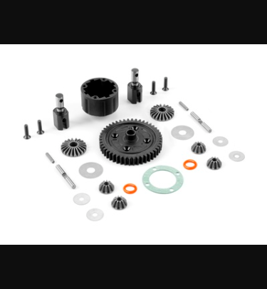 Xray - Xray Spare Parts CENTER DIFFERENTIAL SMALL WITH COMPOSITE SPUR GEAR 46T - SET - XR355014