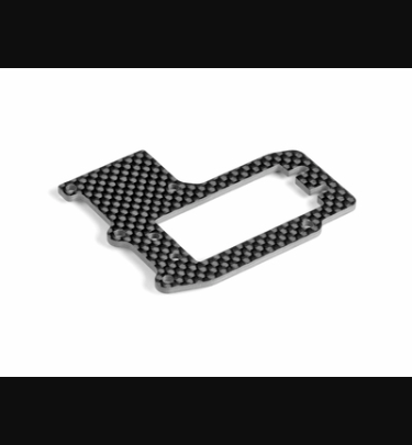 Xray - Xray Spare Parts GTXE CARBON SERVO & RECEIVER CASE HOLDER - FLAT CHASSIS - XR356105
