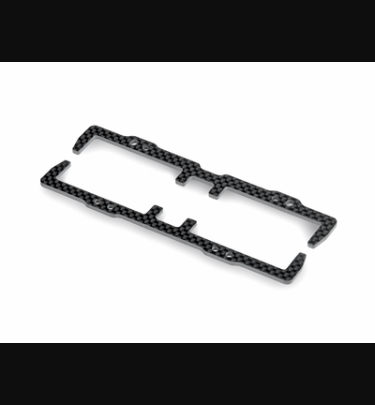 Xray - Xray Spare Parts GTXE CARBON BATTERY BACKSTOP - REAR & FRONT - FLAT CHASSIS - XR356170