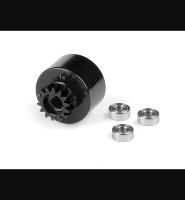 Xray - Xray Spare Parts 4-SHOE CLUTCH BELL 14T + 3x BALL-BEARING - XR358414