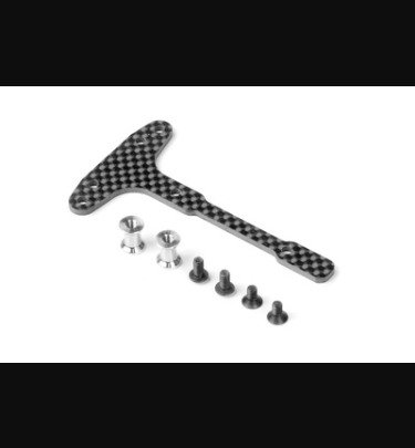 Xray - Xray Spare Parts GRAPHITE CHASSIS T-BRACE - FRONT - SET - XR361299
