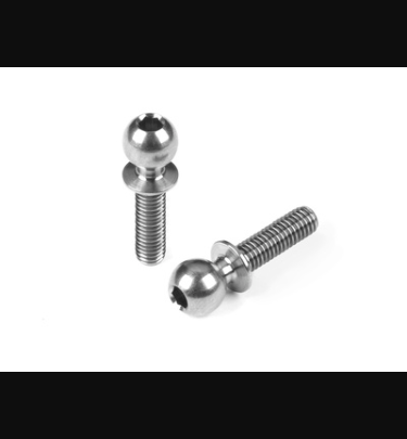 Xray - Xray Spare Parts HARD STEEL BALL END 5.4MM WITH 10MM THREAD - NICKEL COATED (2) - XR362660