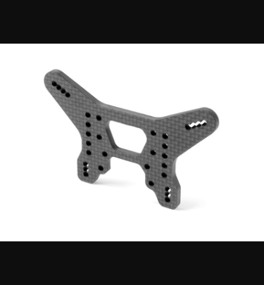Xray - Xray Spare Parts GRAPHITE SHOCK TOWER FOR HS BULKHEAD - REAR - 3.5MM - LOWER - XR363087