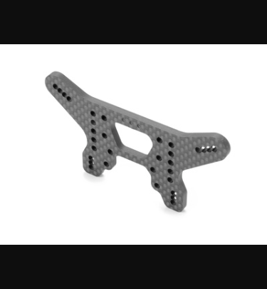 Xray - Xray Spare Parts CARBON SHOCK TOWER FOR HS BULKHEAD - 3 DOTS - REAR - XR363088