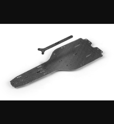 Xray - Xray Spare Parts X1'19 GRAPHITE CHASSIS & TOP DECK 2.5MM - ADJ. WHEELBASE - XR371020