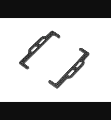 Xray - Xray Spare Parts X12'22 GRAPHITE ADJUSTABLE BATTERY HOLDER 1.6MM (2) - XR376150