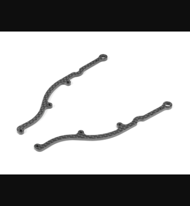 Xray - Xray Spare Parts X1 CARBON SIDE BRACE FOR 1-PIECE CHASSIS (2) - XR376336