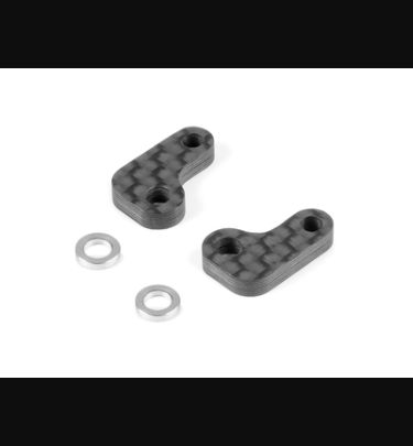 Xray - Xray Spare Parts X1 CARBON SIDE BRACE ARM FOR 1-PIECE CHASSIS (2) - XR376337