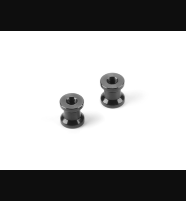 Xray - Xray Spare Parts ALU MOUNT 6.0MM WITH M2.5 THREAD - BLACK (2) - XR376380
