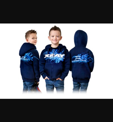 Xray - Xray Spare Parts XRAY JUNIOR SWEATER HOODED WITH ZIPPER - BLUE (S) - XR395601S