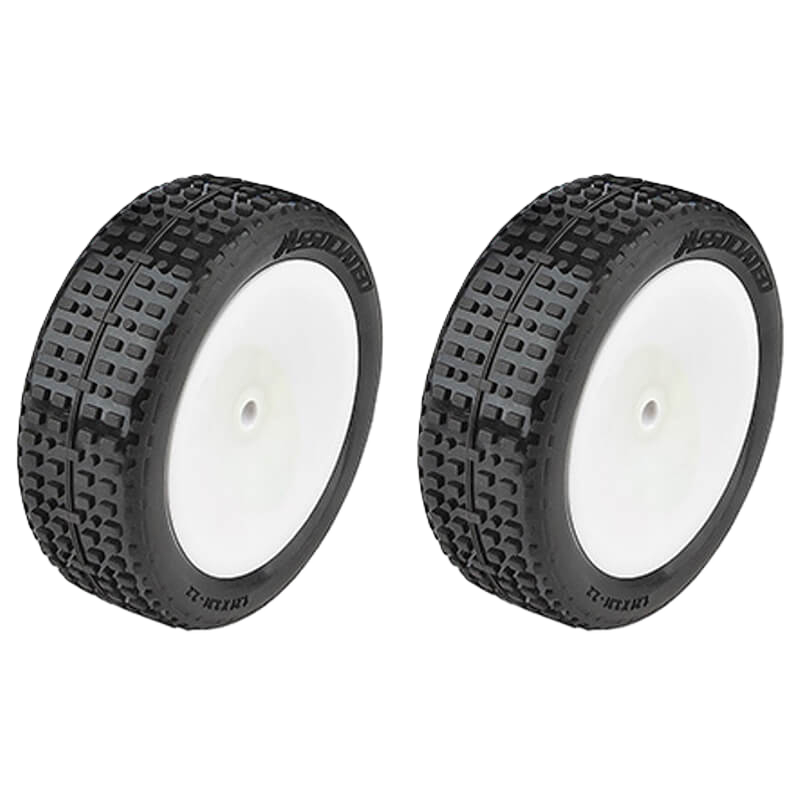 ASSOCIATED - RB10 RTR FRONT WHEELS & TYRES MOUNTED - AS72018 (Hex Fitment - fits any 1/10 Buggy)