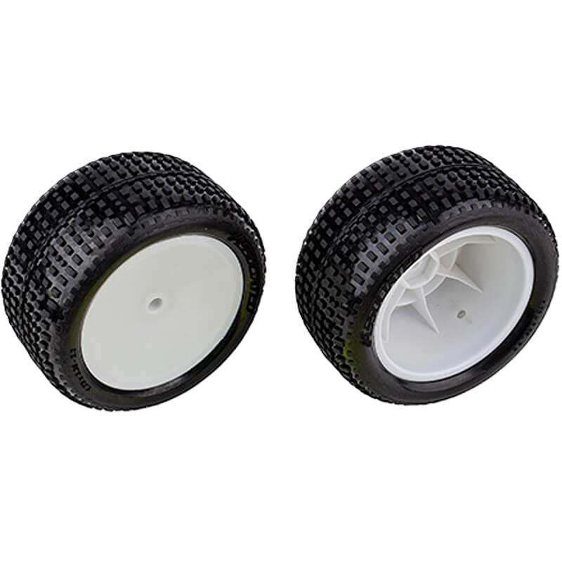 ASSOCIATED - 1/10 RB10 RTR REAR WHEELS & TYRES MOUNTED - AS72019 (Hex Fitment - fits any 1/10 Buggy) (Copy)