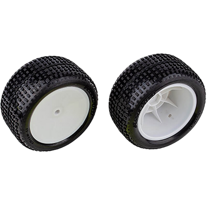 ASSOCIATED - 1/10 RB10 RTR REAR WHEELS & TYRES MOUNTED - AS72019 (Hex Fitment - fits any 1/10 Buggy) (Copy)