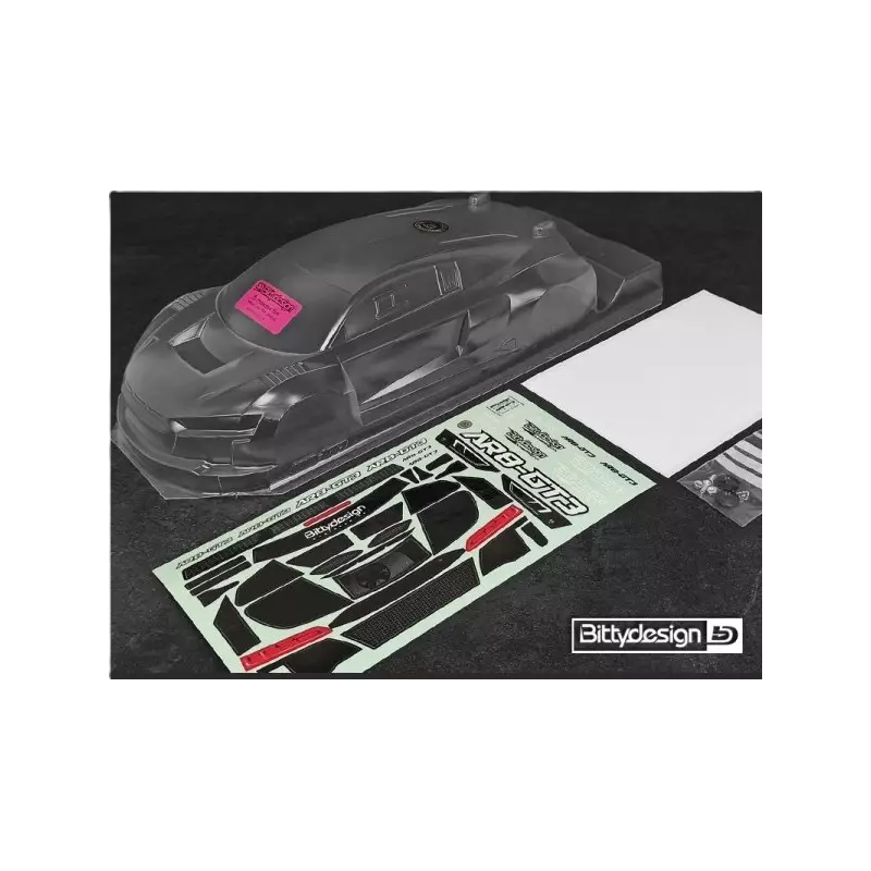 BittyDesign - Audi R8 AR8-GT3 GT12 & LMGT3 class Body Shell (Clear Lexan 1/12) - BD-GT12-R8