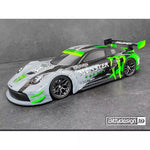 Bittydesign - P-GT3R 1/10 GT RC Car 190mm Clear Body Porsche GT3 - 0.7mm Standard Thickness Body - BD-GT-190PGT3R (Does not come with Monster Stickers)