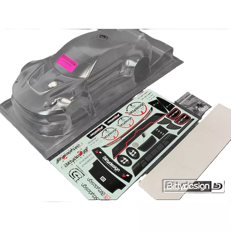 BittyDesign - P-GT3R Porsche GT12 & LMGT3 class Body Shell (Clear Lexan 1/12) - BD-GT12-PGT3R