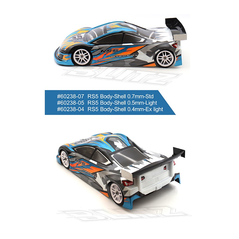BLITZ - RS5 1/10 Touring Car 0.7mm thick STD - 254mm WB / 190mm Wide - 60238-07