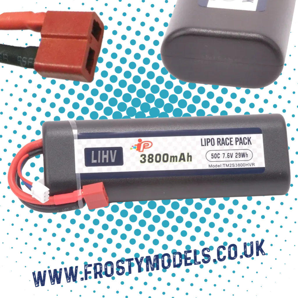 Intellect RC CAR LIPO BATTERY (LIHV) HC39 2S 3800mAh High Voltage 7.6v Stick DEANS T plug (FITS TT01E)