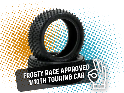 SCHUMACHER 1/10 CAR SST Mini Pin Tires/Tyres 25mm wide - Yellow (2pc) U6624