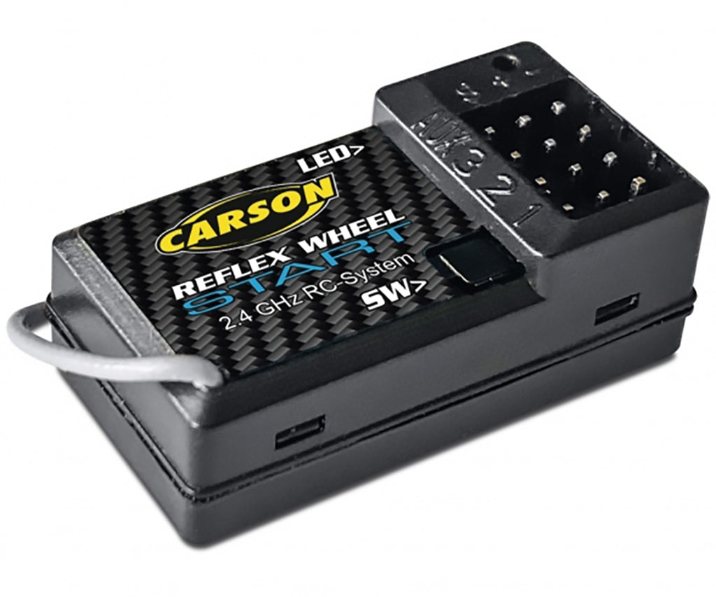 Carson - Reflex Wheel Start 2.4G RC Radio Black & Receiver - C500102 (Recommended for First time Racer! Has TH/ST Dual Rate Locks)