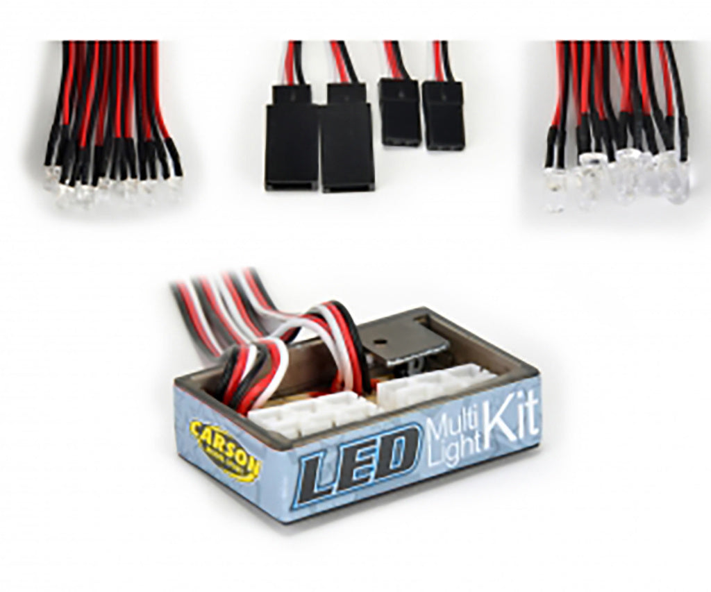Carson - Tamiya 1/14 Tractor Truck LED Multi LIGHT SET & Module - Demo Mode, Flash, Brake, Plug & Play - C906166