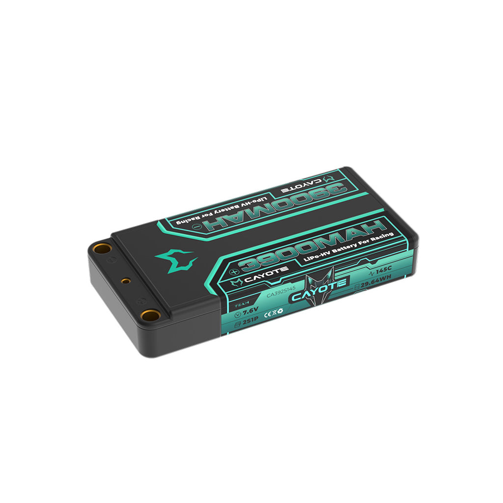Cayote - CAYOTE LiPo 3900mAh HV Shorty 7.6v 15.8mm 142g - CA392S145