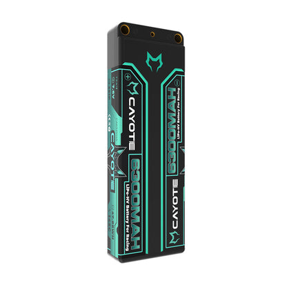 CAYOTE - LiPo 6300mAhHV Stick 7.6v 2S - Low Profile, 18.4mm Thick, 226g, 5mm Bullets - CA632S145
