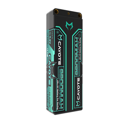CAYOTE - LiPo 9200mAhHV Stick 7.6v 2S - High Capacity, 24.9mm Thick, 319g, 5mm Bullets  - CA922S145