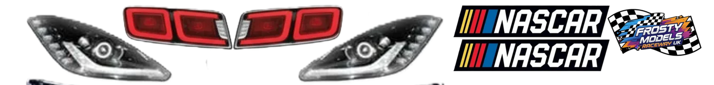 Frosty Models Nascar Sticker Set (1x Headlight, Grills & Taillights, Nascar & Frosty Sticker)