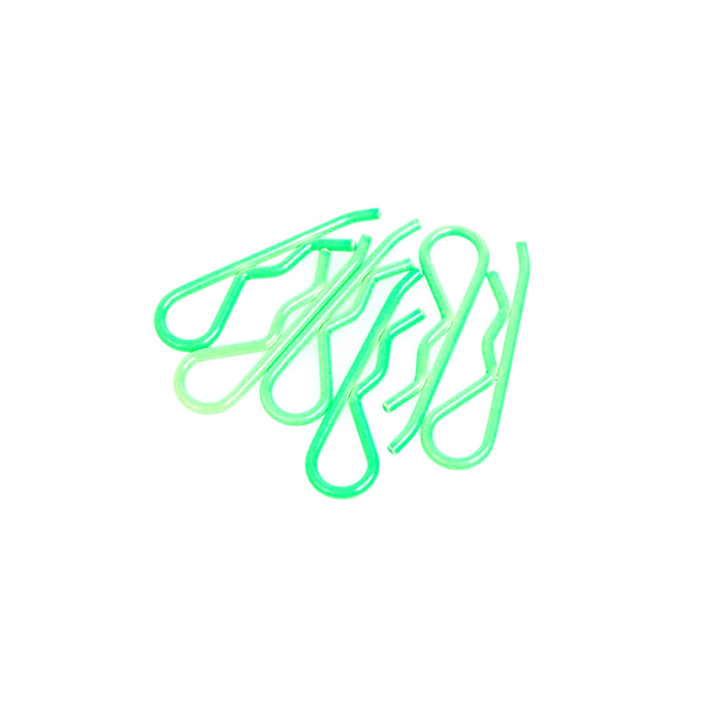 Core RC - Body Clip 1/8 - Fluorescent Green (6) - CR094