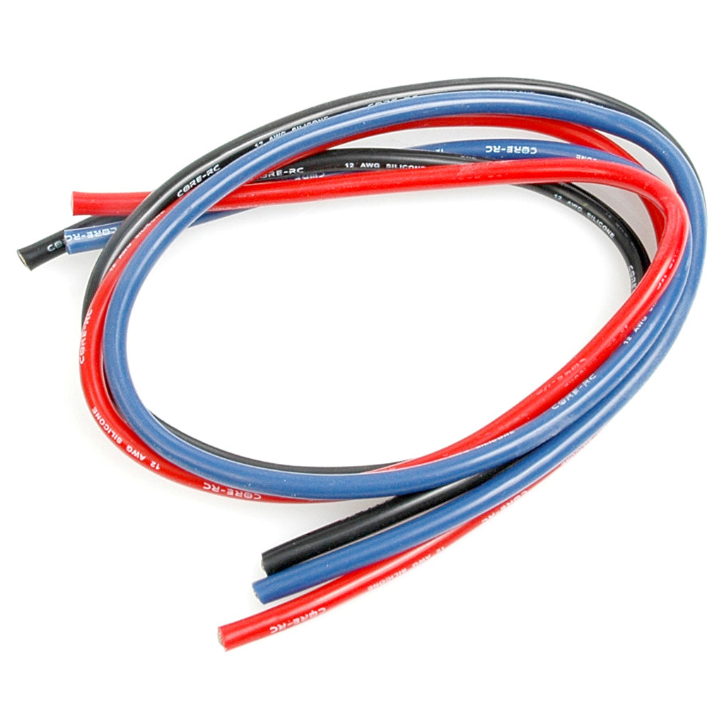 CORE RC SILICONE WIRE 12G - RED/BLACK/BLUE 3X50CM (ESC/MOTOR CABLE) CR115