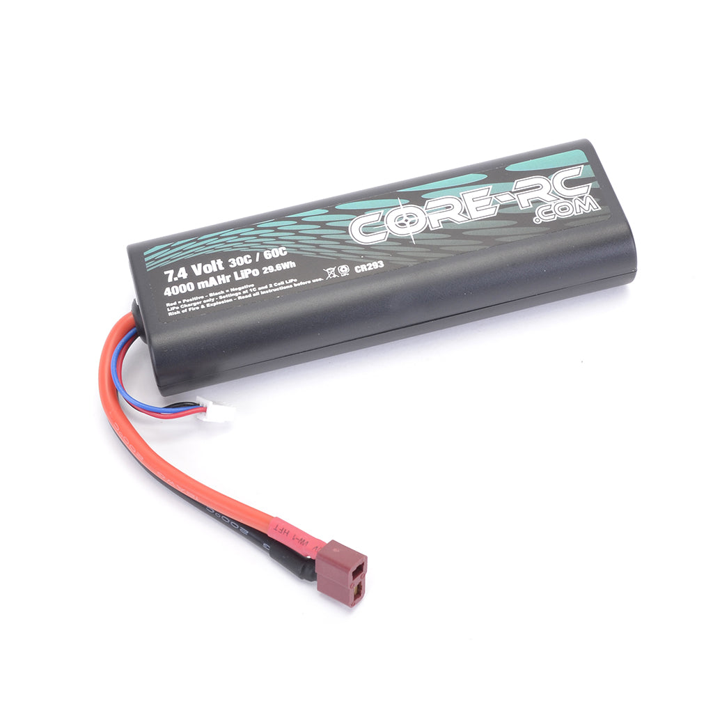 Core RC - -4000mAHr 7.4v 30/60C 2S LiPo - CR293