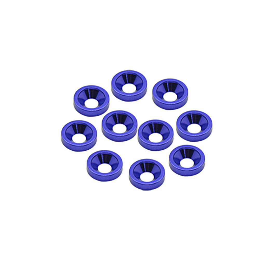 Core RC - Alloy M4 Csk Washers - Blue pk10 - CR302