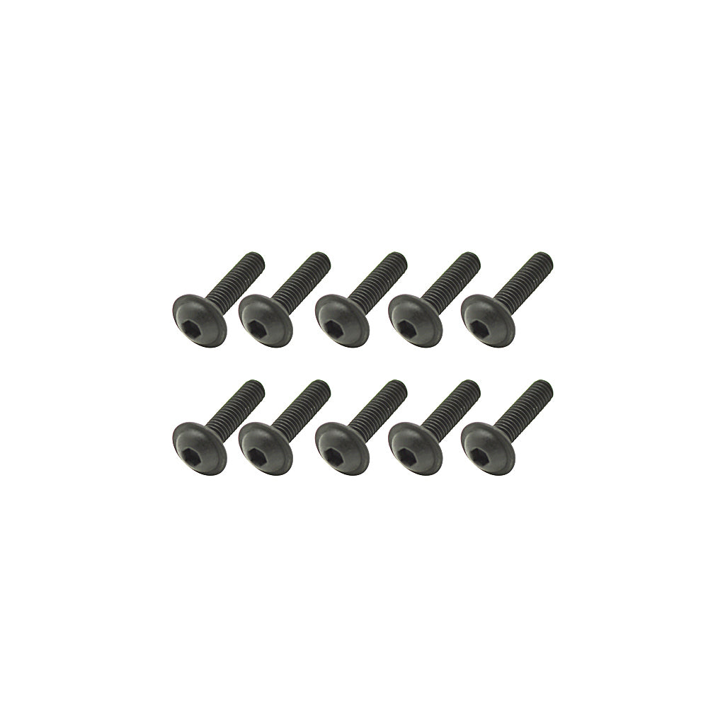 Core RC - Steel Fl Caphead Hex Screws M3x12 pk10 (Servo mount screws)
