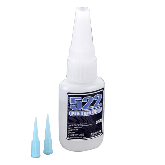 CORE RC - 522 PRO RC TYRE/TIRE THIN CLEAR GLUE + 2 NOZZLES - CR522