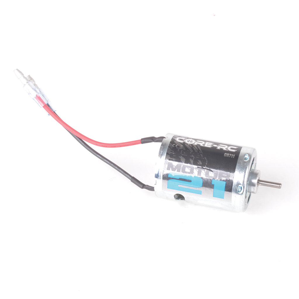 CORE RC - 21 TURN 540 SIZE (FANNED) SILVER TIN 21T CAN BRUSHED MOTOR - CR711 (Frosty Raceway Stock Class Approved)