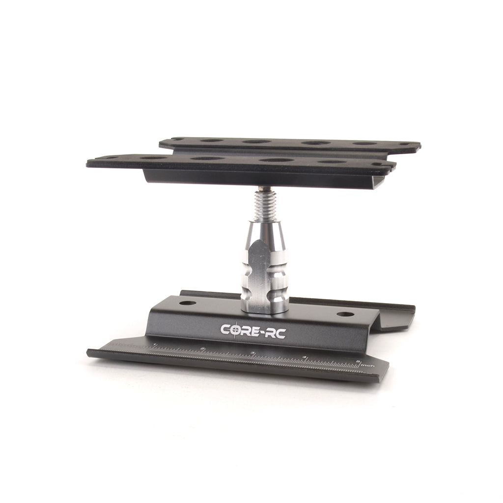 CORE RC - 1/10 & 1/12 CAR/BUGGY ALUMINUM ROTATING CAR/SHOCK STAND - BLACK CR798